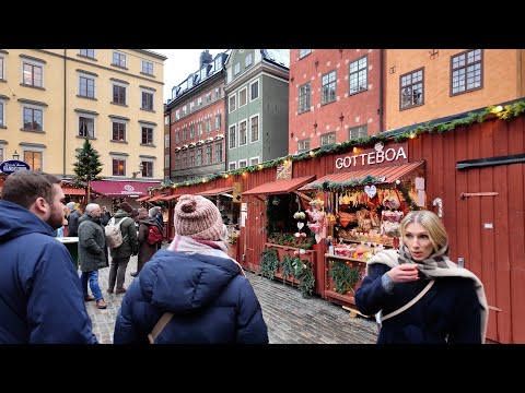 Christmas in Stockholm: Winter Walk at -3°C Through Hamngatan & Sergels Torg