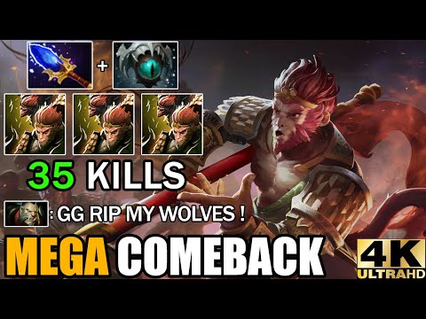 Brutal Slayer Monkey King 35 Kills Deleted All - Epic Mega Comeback 7.30e Dota 2 Pro Rank