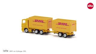 SIKU Blister - DHL kamión s prívesom