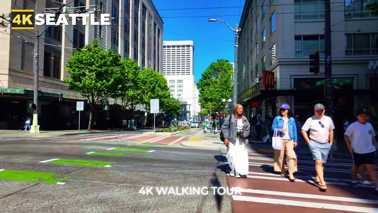 [4k] Seattle Walk - Pike Street to Seattles Denny Triangle 
