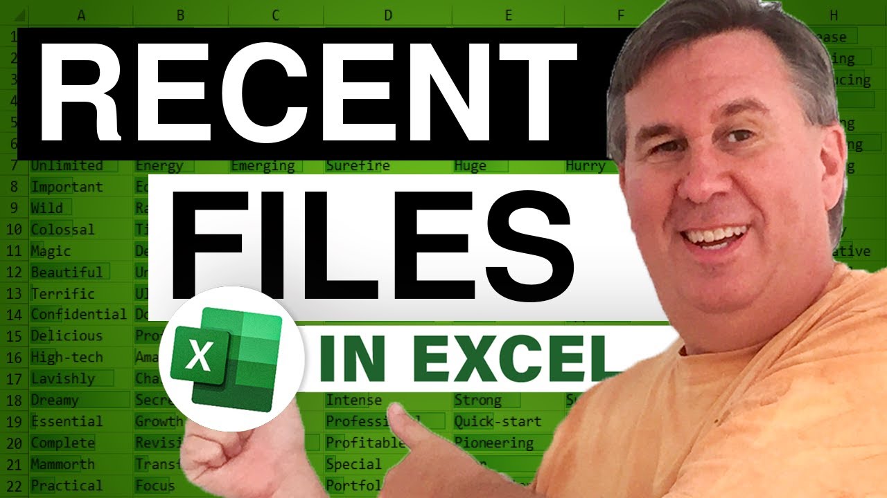 Time Warp Wednesday Recent Files Episode 105 MrExcel Message Board