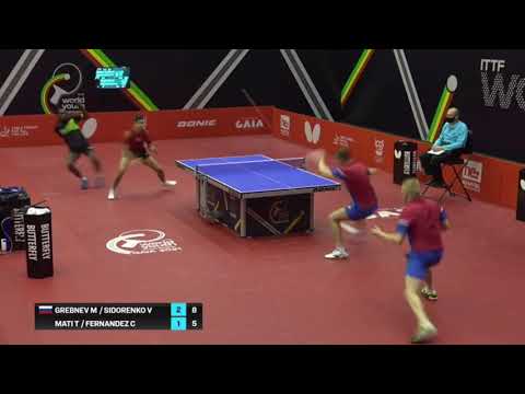 Sidorenko-Grebnev, boys doubles semifinals.ITTF World Youth Championships 2021.