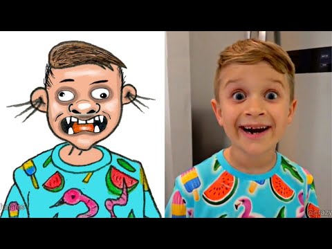 Diana and Roma Oliver and Mom Water Police Rescue Adventure Drawing Memes | Diana Show Crazy Funarts