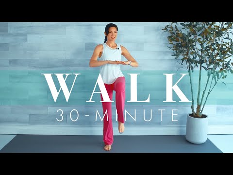 30 Minute Walking Workout for Beginners & Seniors! Low Impact & to the Music Beat! thumbnail