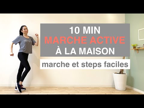 10 MIN ACTIVE WALKING AT HOME-walk & easy steps, light cardio exercise