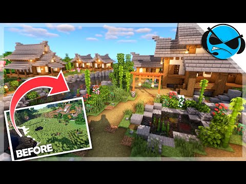 BlueNerd - Minecraft Timelapse: Transforming a Plains Biome into a Japanese Village