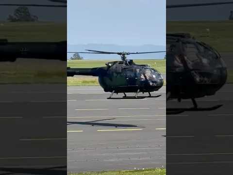 🔥Bo-105 MBB Helicopter low level flight and landing💥. #airshow