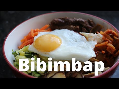 An Indian making Korean Bibimbap