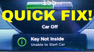 Tesla Model S -- Key Not In Vehicle -- What to do (Roadside Service) Quick Fix