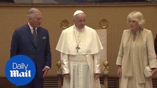Prince Charles and Camilla meet with Pope Francis in Rome - Daily Mail