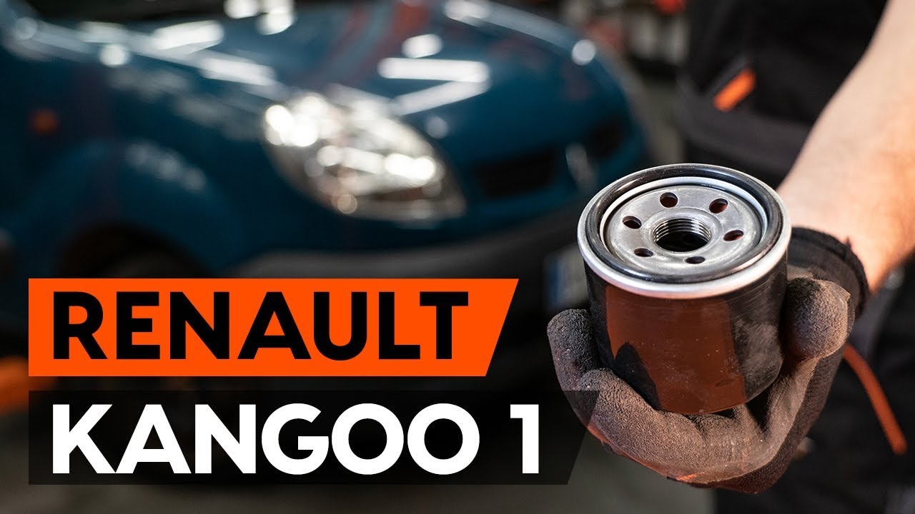 Kaip pakeisti Renault Kangoo KC01 variklio alyvos ir alyvos filtra - keitimo instrukcija