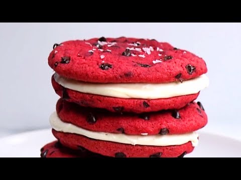 Red Velvet Nutella Cookie Sandwiches!