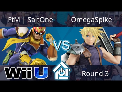 Gwinett Brawl 4/8/17  - FtM| SaltOne (Falcon) vs OmegaSpike (Cloud) - Smash 4 Round 3