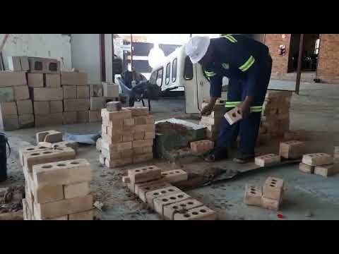 A Brick Layer Trade Testing at Leps Training Provider