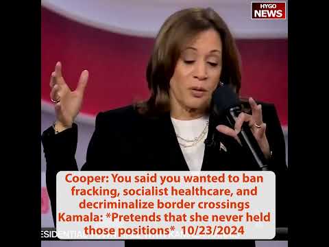 Q: You said you wanted to ban fracking? Anybody above $400K taxes raised? Kamala: complicated