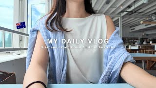 Brisbane Vlog｜🇦🇺海外暮らし主婦の日常｜海のある週末🏝️｜自炊,朝活,カフェ巡り｜駐在帯同｜オーストラリア生活vlog