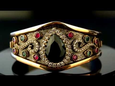 Hurrem Sultan Emerald Bracelet - Hand Made - Ottoman Jewelry