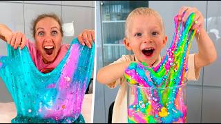 ГЕЙЗЕР СЛАЙМ из 100 ЦВЕТОВ и СЛОЁВ! Что БУДЕТ? Повторяем опыт! 🔥