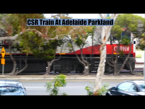 SCT Logistics #CSR010 + #CSR021 + #CSR007 & #CSR002 Trains At Adelaide Parkland - Slowing Down, 6MP9