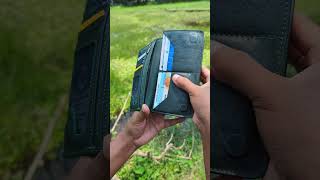 Genuine Leather Long Wallet - Olive Green Edition