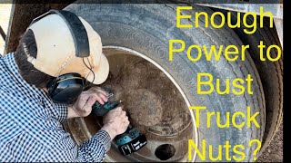 Changing truck tyres with the Makita DTW1001Z Impact Wrench