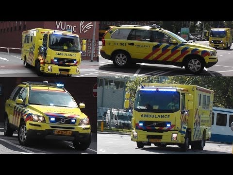 4x MICU 13-301 En MMT Voertuig 13-901 Van en Naar het VUMC Amsterdam