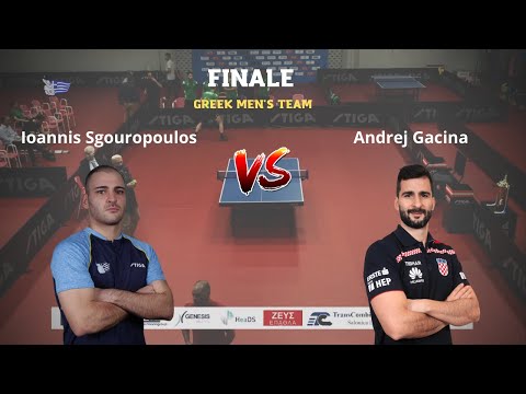 Greek League A1 Final | Andrej GACINA vs Ioannis SGOUROPOULOS | HIGHLIGHTS | Tennis de Table