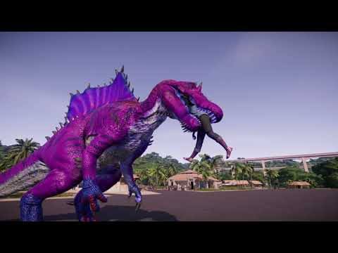 T Rex COLOR PACK Vs Spinosaurus Breakout & Fight Dinosaurs Fighting - Jwe