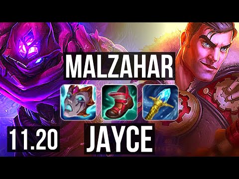 MALZAHAR vs JAYCE (MID) | Rank 2 Malz, 2.4M mastery, 6/4/15 | NA Grandmaster | v11.20