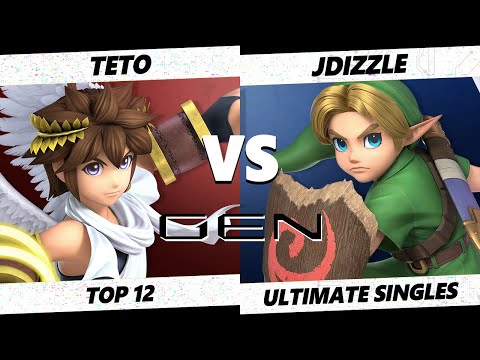 Gen 1.0 Top 12 - Teto (Pit) Vs. Jdizzle (Young Link) SSBU Ultimate Tournament