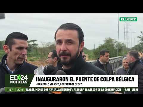 Gobernador 'JP' Velasco anuncia defensivos para proteger el nuevo puente de Colpa Bélgica