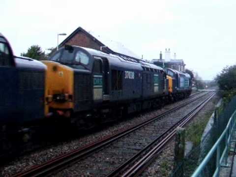 37601, 37038, 37069 & 37218 on 6M95 at Appledore - 26/10/10