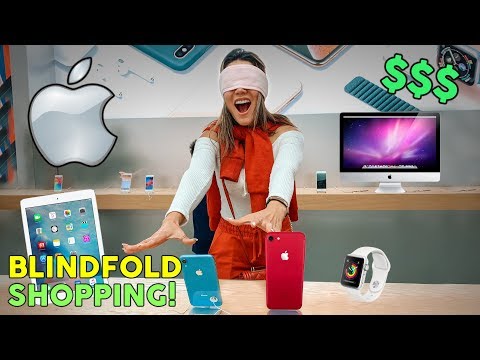 Buying EVERYTHING I Touch Blindfolded! **APPLE STORE CHALLENGE** | The Royalty Family Video