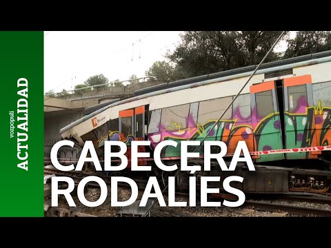 Así quedó la CABECERA del tren DESCARRILADO EN BARCELONA