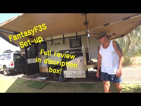 Fantasy Hybrid F3S Off-road caravan set-up and review, in description box below.