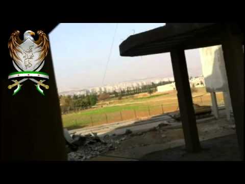 تدمير دبابة بعد استهدفها من قبل كتيبة شهداء داريا في المزة في محافظة دمشق