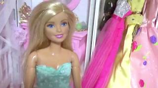 Barbie Ken Bedroom Pink House Morning Routine Bed Two Dress Up Doll Play барби Borami kids toys