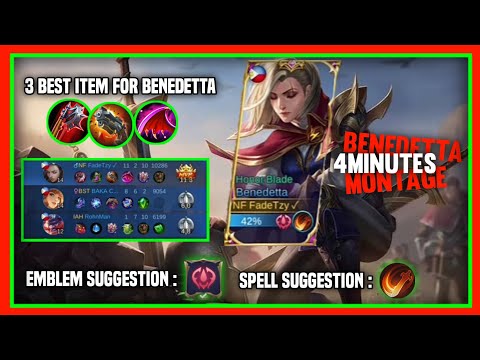 Benedetta Montage and Fast Rotation! || Nonstop Killing ✓ - MLBB