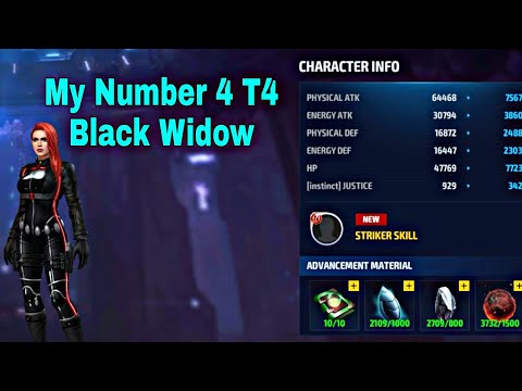 My 4 Number T4 Black Widow And T4 Cost Showcase 2022 - Marvel Future Fight