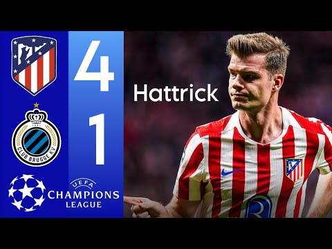 Atlético de Madrid ATM vs club brugge 4-1 Highlights & Goals • alexander sorloth hattrick 
