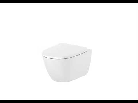 Roca Ona Rimless Matt Black WC šolja 36x53x35 konzolna ovalna A346687080