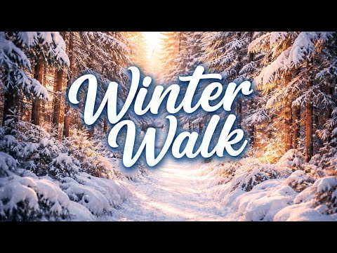 Snowy Forest Walking Tour ❄️ Natural Footsteps in Snow | Relaxing Winter Walk