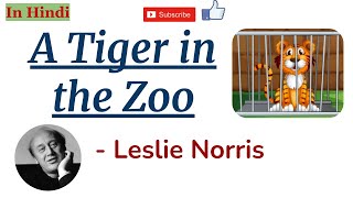 A Tiger in the Zoo by Leslie Norris - Summary and Line by Line Explanation in Hindi