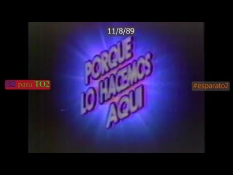 Bumper Canal 12 Tele Sistemas Porque lo hacemos aquí El Salvador 1989