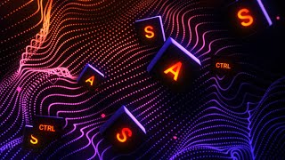 Orange Neon Keyboard Keys Background video | Footage | Screensaver