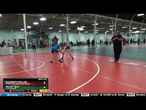 High School Girls 106-112 Elizabeth Dollar Indiana Girls Wrestling IGNITES Vs Kelsey Bilz Club Mad