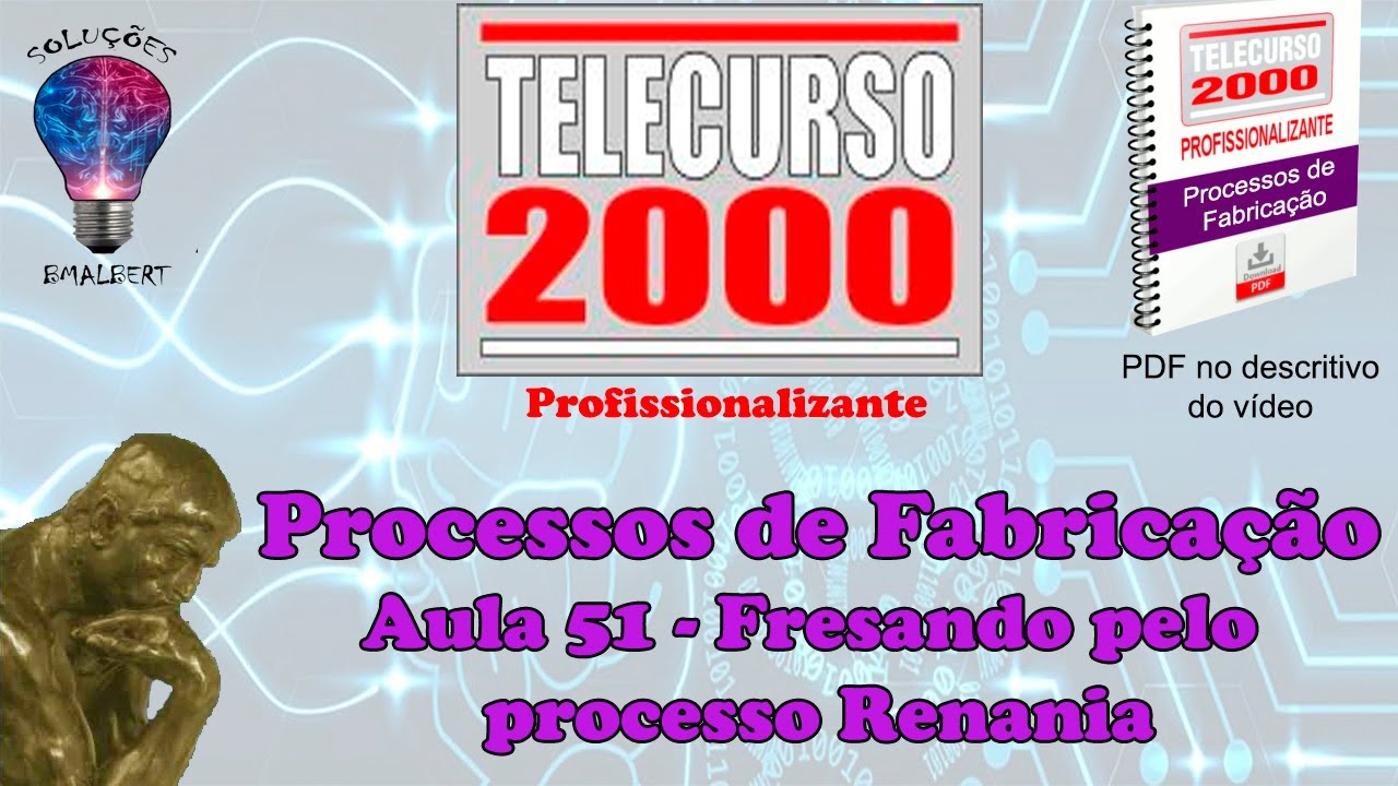 Telecurso 2000 - Processos de Fabricação - 51 Fresando pelo processo Renania