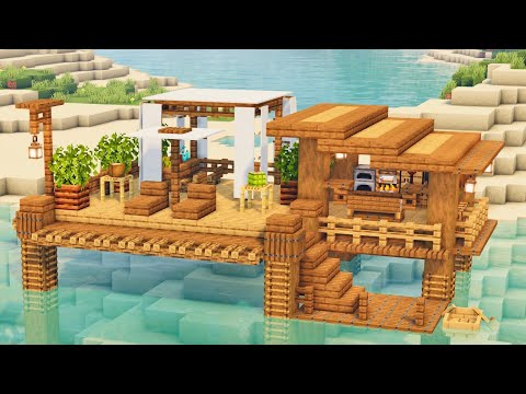 Minecraft 4K | How to Build a Beach Hut