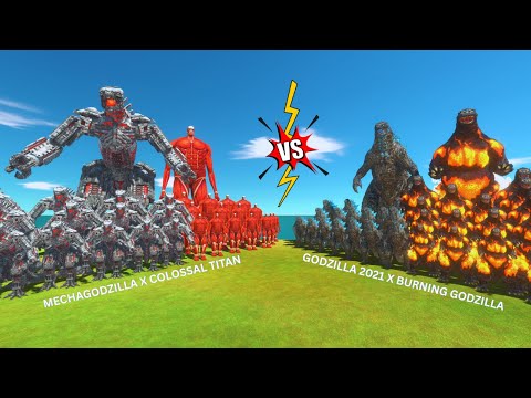 Growing MECHAGODZILLA X COLOSSAL TITAN vs GODZILLA 2021 X BURNING GODZILLA Size Comparison - ARBS