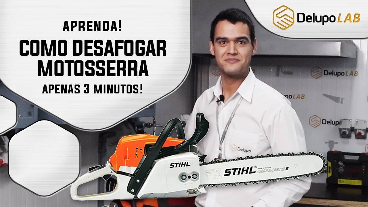 Como Desafogar Motosserra - APENAS 3 MINUTOS!